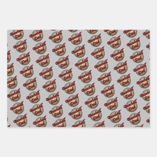 Baseball Dad Cute Inpakpapier Vel (Voorkant 3)