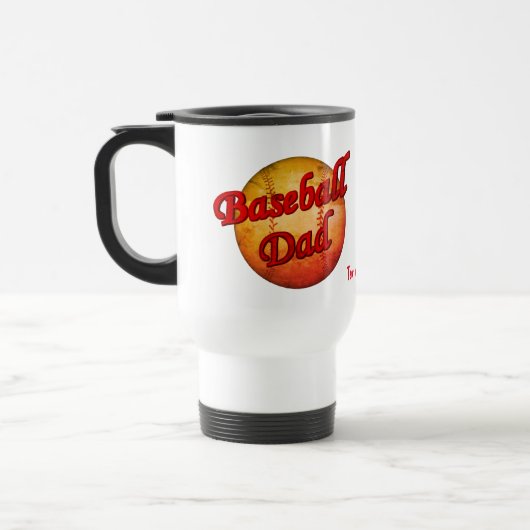 Baseball Dad Cute Personalized Reisbeker (Links)