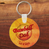 Baseball Dad Cute Personalized Sleutelhanger (Voorkant)