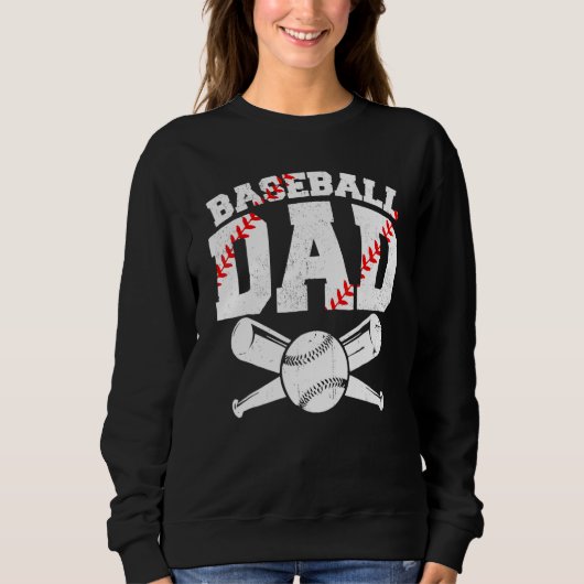 Baseball Dad Daddy Papa Apparel Dad Baseball Fathe Trui (Voorkant)