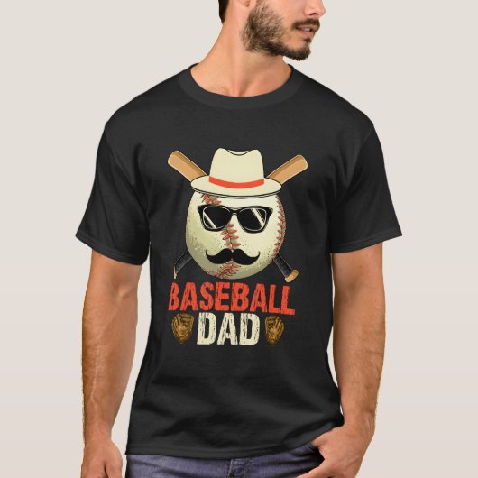 Baseball Dad Daddy Papa Father'S Day From Daughter T-shirt (Voorkant)