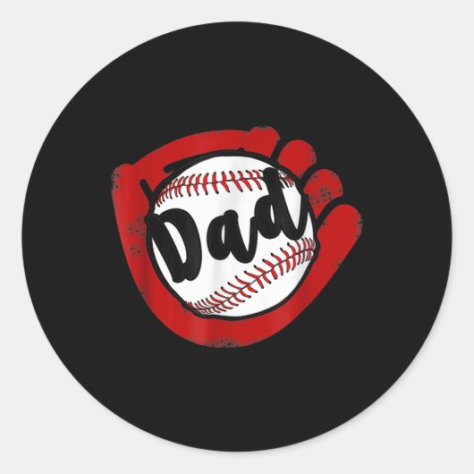 Baseball Dad for Baseball Softball Ma Ronde Sticker (Voorkant)