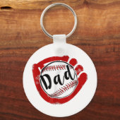 Baseball Dad for Baseball Softball Ma Sleutelhanger (Voorkant)