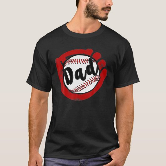 Baseball Dad for Baseball Softball Ma T-shirt (Voorkant)