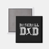 Baseball Dad Fun Fathers Day Gift For Daddy Papa F Magneet (Voorkant / Achterkant)