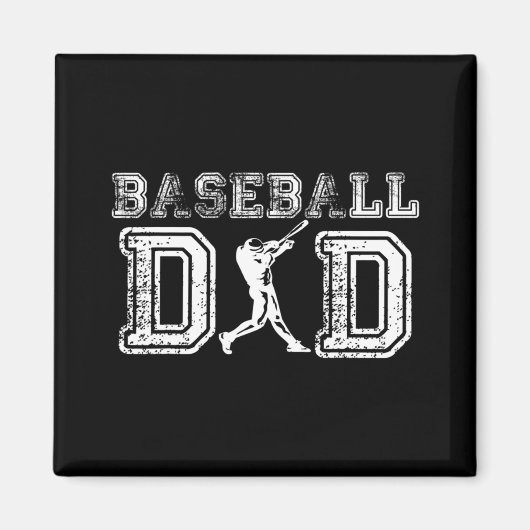 Baseball Dad Fun Fathers Day Gift For Daddy Papa F Magneet (Voorkant)
