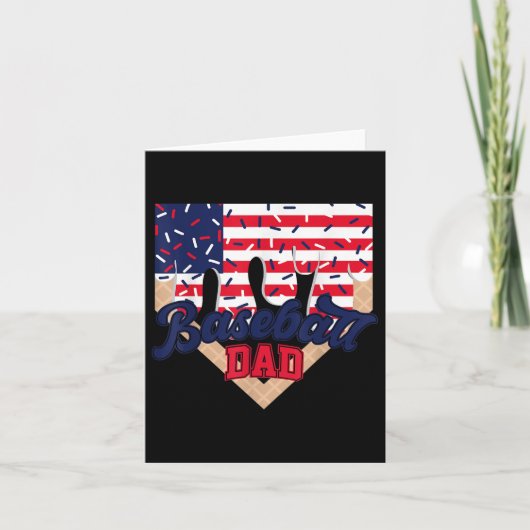 Baseball Dad Home Bord Ice Cream Drip Vaderdag Kaart (Voorkant)