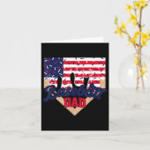 Baseball Dad Home Bord Ice Cream Drip Vaderdag Kaart (Gele Bloem)