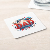 Baseball Dad Kartonnen Onderzetters (Schuin)