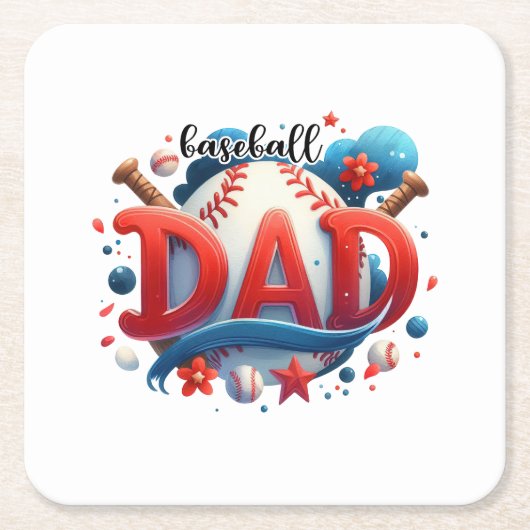 Baseball Dad Kartonnen Onderzetters (Voorkant)