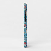 Baseball Dad Kerstthema op blauwe achtergrond Case-Mate iPhone Case (Achterkant/links)