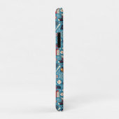 Baseball Dad Kerstthema op blauwe achtergrond Case-Mate iPhone Case (Achterkant/rechts)