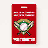 Baseball DAD Lanyard-badge - Zie achterzijde Badge (Achterkant)