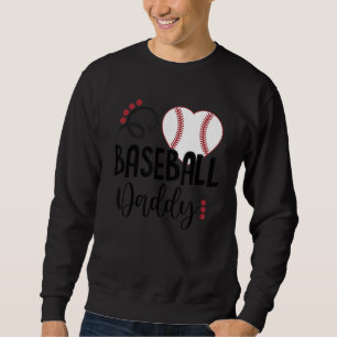 Baseball Dad Love Heart Baseball Trui