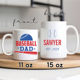 Baseball Dad Mok - Gepersonaliseerde Vaderdag Gift