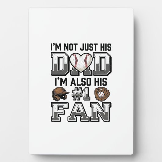 Baseball Dad Number 1 Fan Vintage Shirt Design_1 Fotoplaat (voorkant)