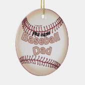Baseball Dad-ornament Keramisch Ornament (Rechts)