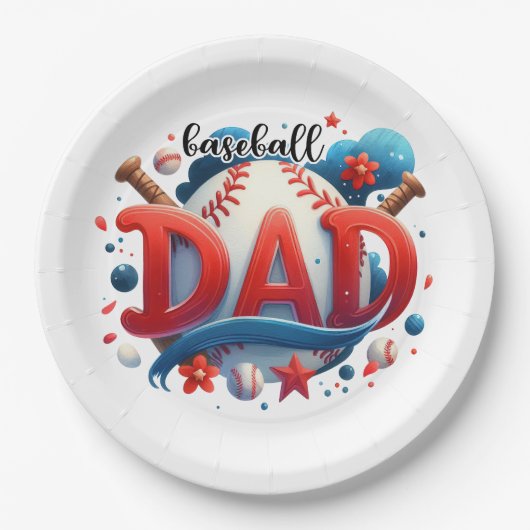 Baseball Dad Papieren Bordje (Voorkant)