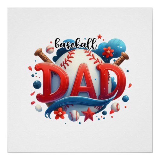 Baseball Dad Perfect Poster (Voorkant)