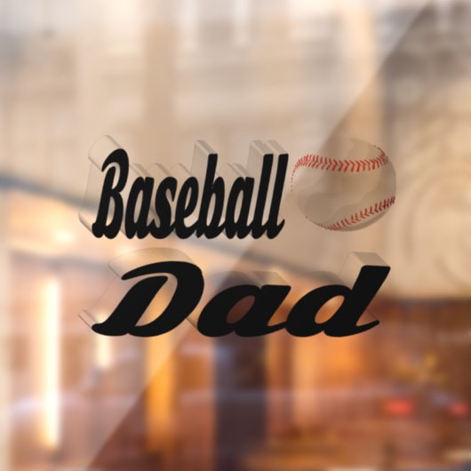 Baseball Dad Raamsticker (Vel 2)