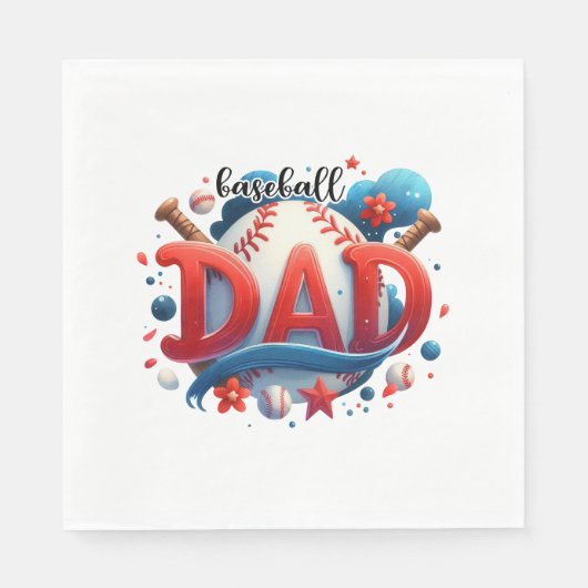 Baseball Dad Servet (Voorkant)
