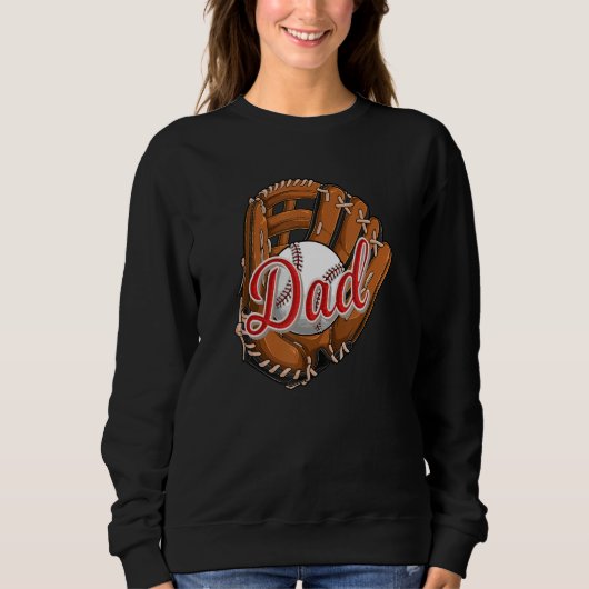 Baseball Dad  Softball Sport Player Daddy Papa Trui (Voorkant)