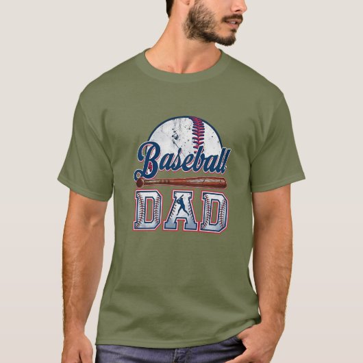 Baseball Dad T-shirt | Vaderdag cadeau (Voorkant)