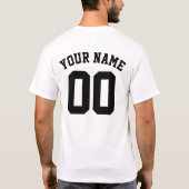 Baseball Dad Team Custom Name Number  T-shirt (Achterkant)