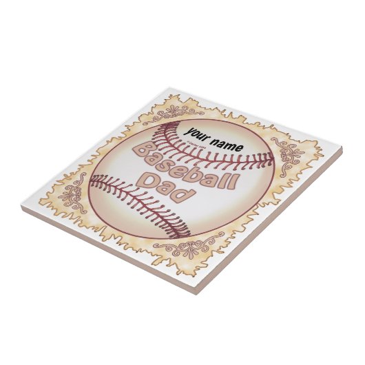 Baseball Dad Tegeltje (Zijkant)