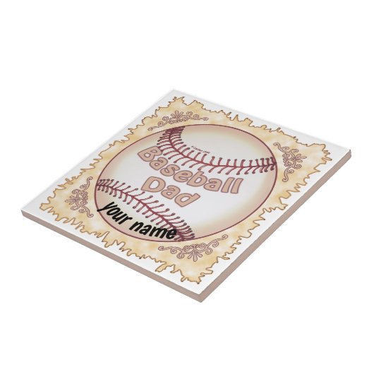 Baseball Dad Tegeltje (Zijkant)