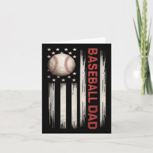 Baseball Dad USA Amerikaanse vlag vaders dag 4e va Kaart