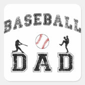 Baseball DAD Vierkante Sticker (Voorkant)