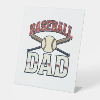 Baseball Dad Vintage Engraving Shirt Design_1 Reclamebord Met Voetstuk