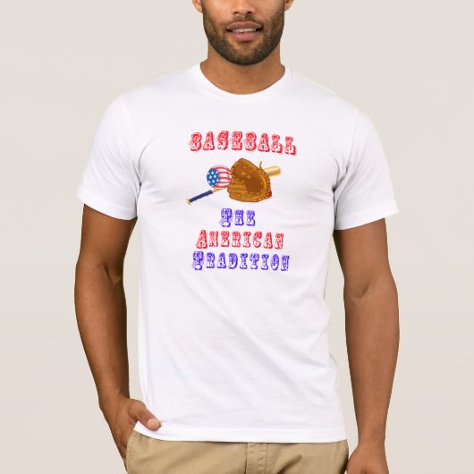 Baseball - De Amerikaanse traditie T-Shirt (Voorkant)