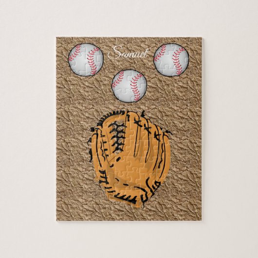 Baseball Decorative Jigzaag Puzzle Legpuzzel (Verticaal)