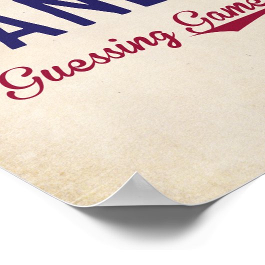 Baseball denkt dat Baby shower weet hoeveel gebare Poster (Hoek)