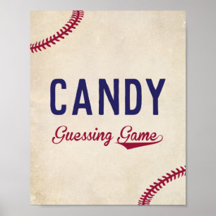 Baseball denkt dat Baby shower weet hoeveel gebare Poster