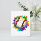 Baseball Design 2 Briefkaart (Staand voorkant)