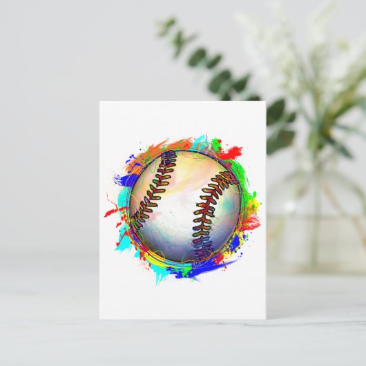 Baseball Design 2 Briefkaart (Staand voorkant)