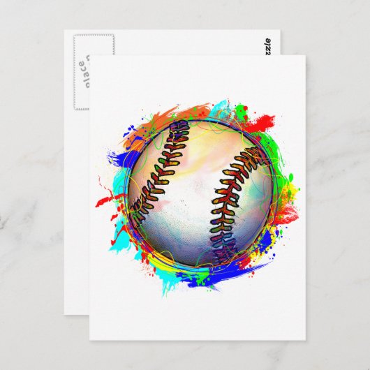 Baseball Design 2 Briefkaart (Voorkant / Achterkant)
