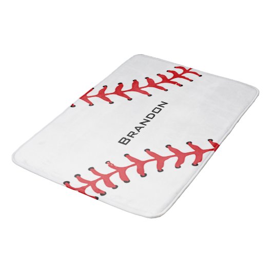 Baseball Design Bath Mat (Gekanteld)