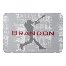 Baseball Design Bath Mat