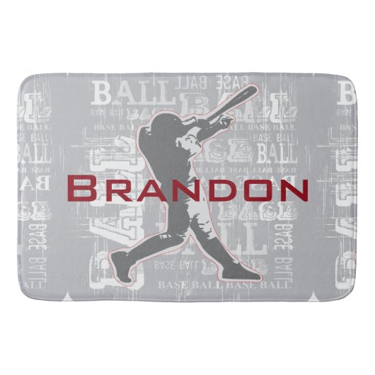 Baseball Design Bath Mat (Voorkant)