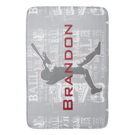 Baseball Design Bath Mat (Voorkant Verticaal)