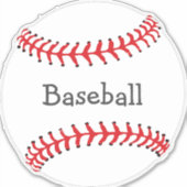 Baseball Design Contour Sticker (Voorkant)