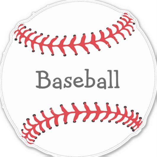 Baseball Design Contour Sticker (Voorkant)