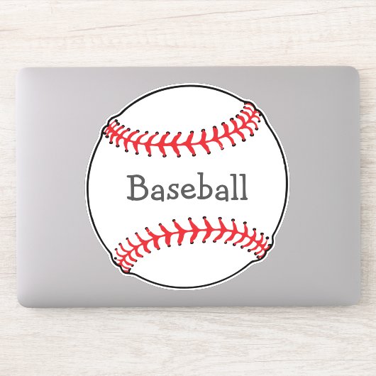 Baseball Design Contour Sticker (Computer)