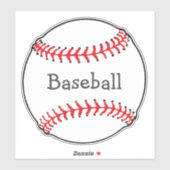 Baseball Design Contour Sticker (Vel)