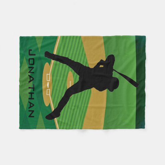 Baseball Design Fleece Blanket (Voorkant (Horizontaal))