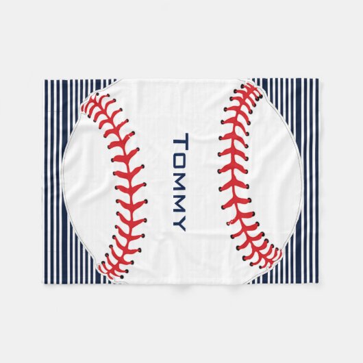 Baseball Design Fleece Blanket (Voorkant (Horizontaal))